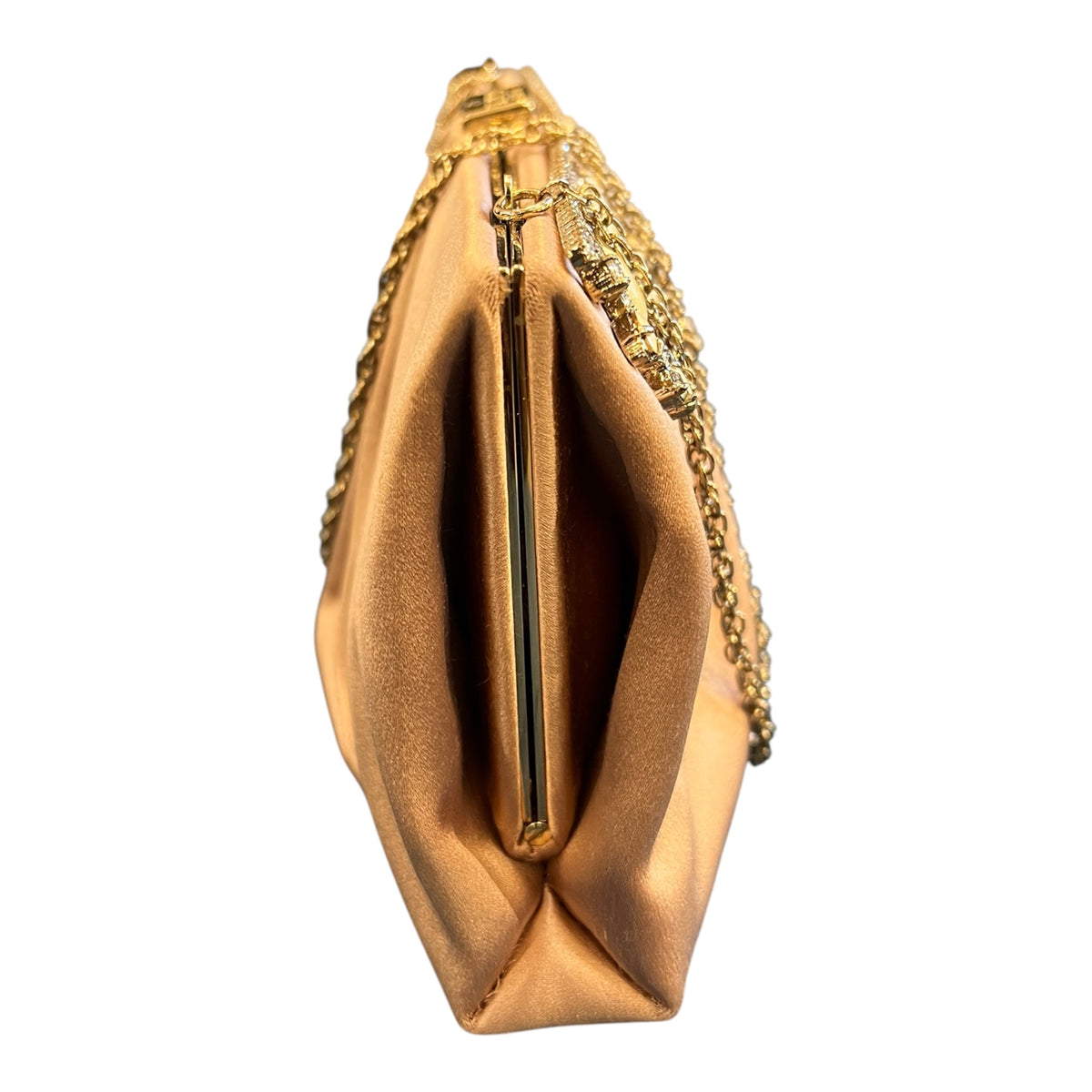Pink Valentino Satin Clutch Bag with Charms