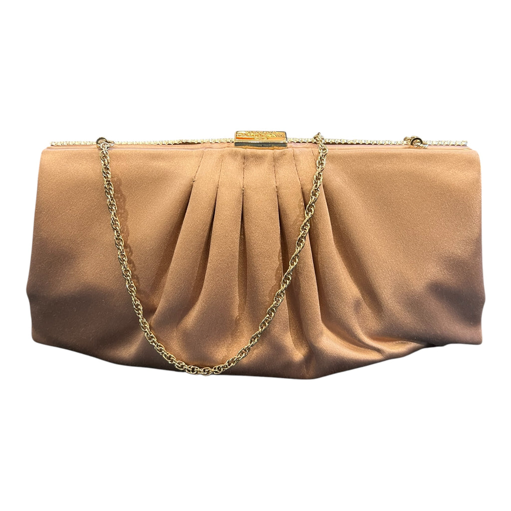 Pink Valentino Satin Clutch Bag with Charms