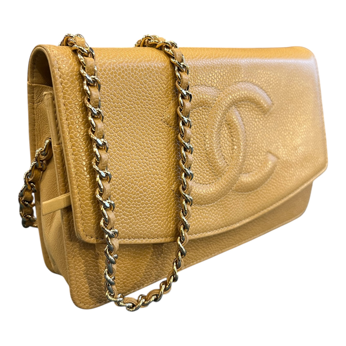 2003 Chanel CC Caviar Wallet On Chain Handbag