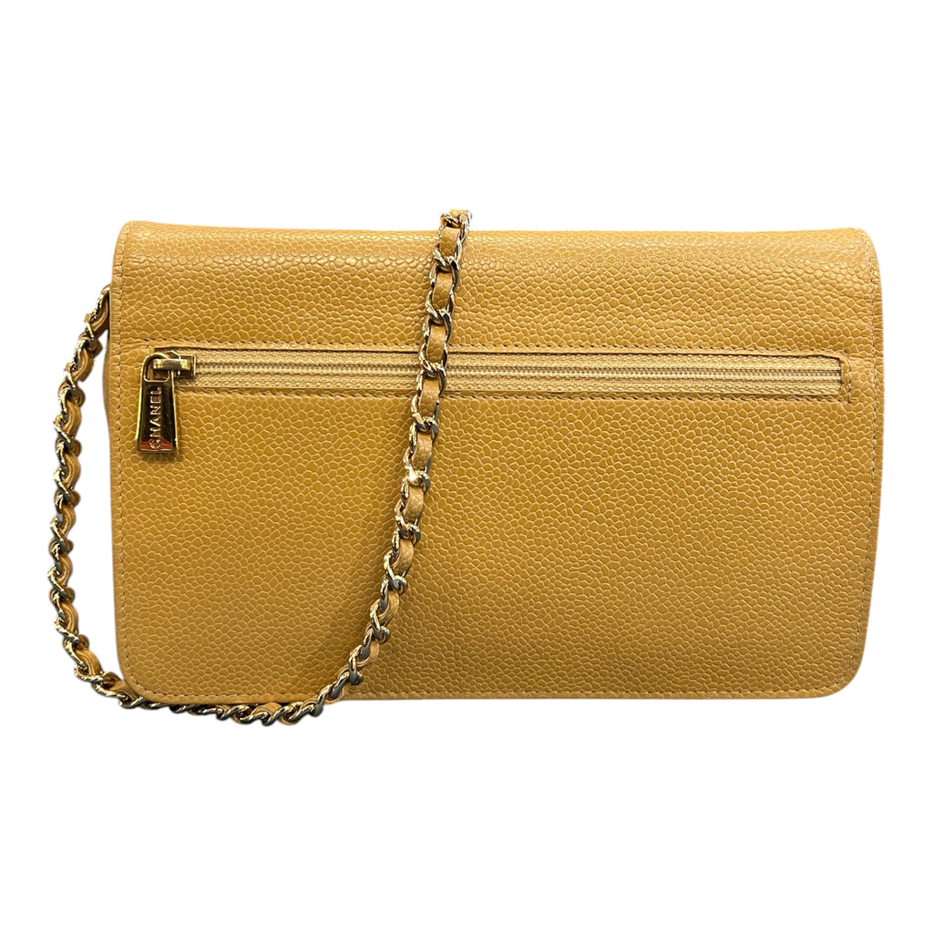 2003 Chanel CC Caviar Wallet On Chain Handbag