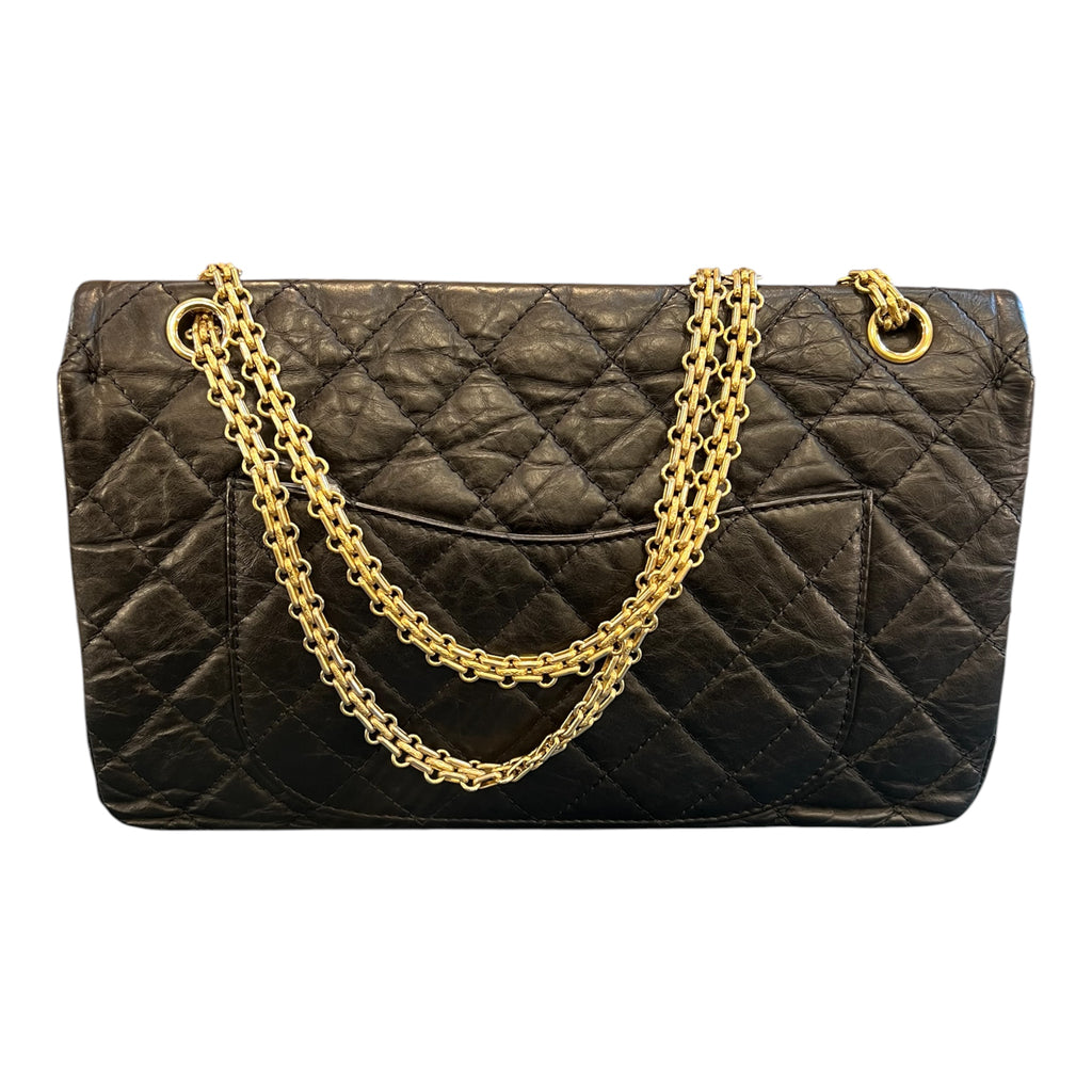 2011 Chanel Quilted Aged Calfskin Reissue 2.55 Double Flap 227 Handbag