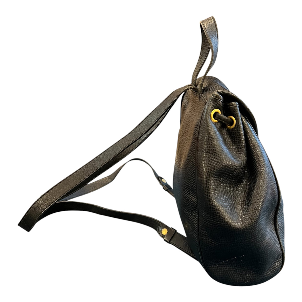 Black Christian Dior Leather Backpack