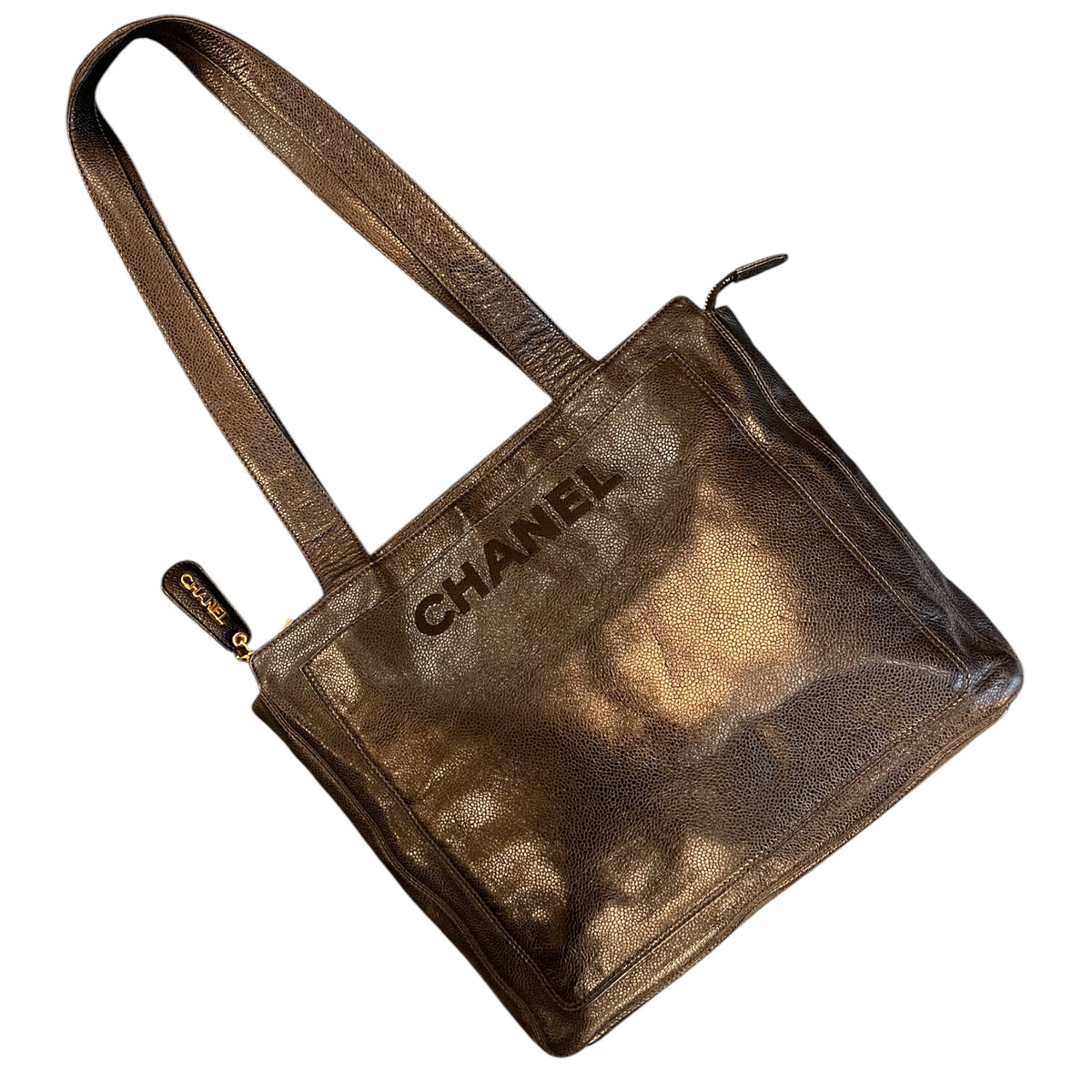1997 Chanel Caviar LAX Logo Tote Handbag