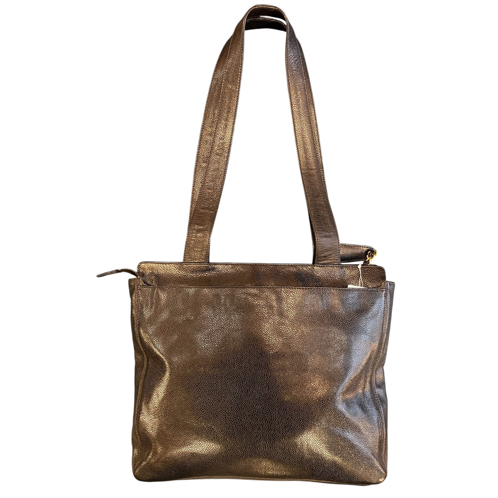 1997 Chanel Caviar LAX Logo Tote Handbag