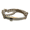 Silver-Toned Hermès Bracelet with Double Chain