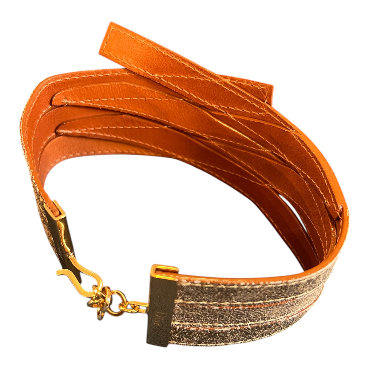 2003-2004 Christian Dior Golden Leather Choker from the Matrix Collection by John Galliano