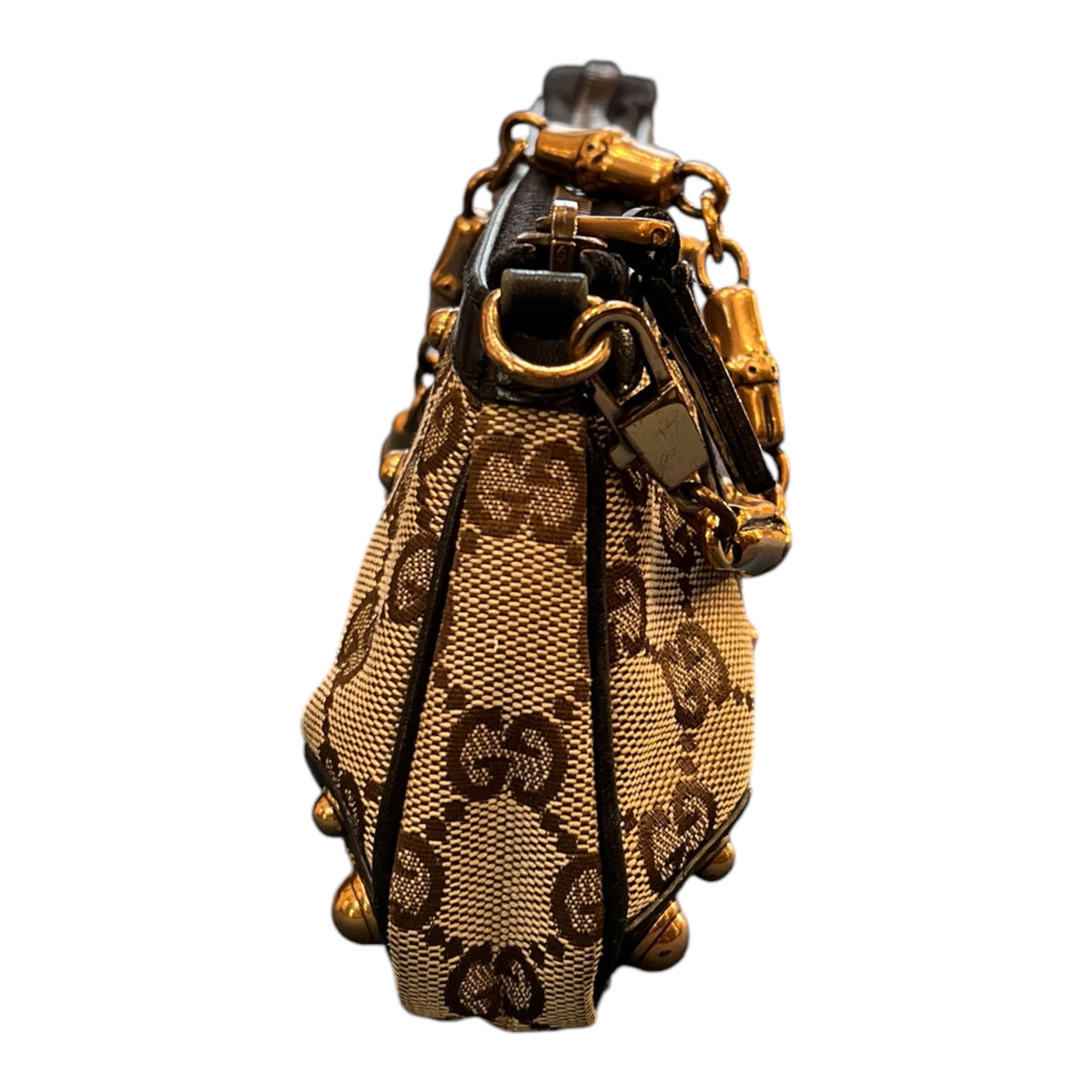 Gucci GG Canvas Web Studded Clutch
