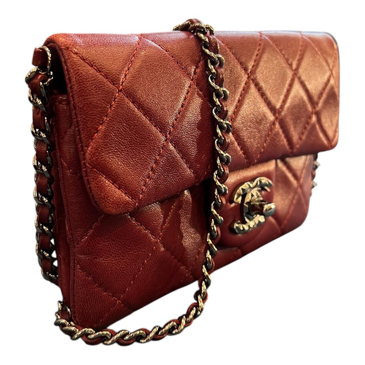 2012 Chanel Mini Lambskin Mineral Nights Flap