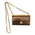 2019 Chanel Quilted Goatskin Chic Pearls Clutch with Chain