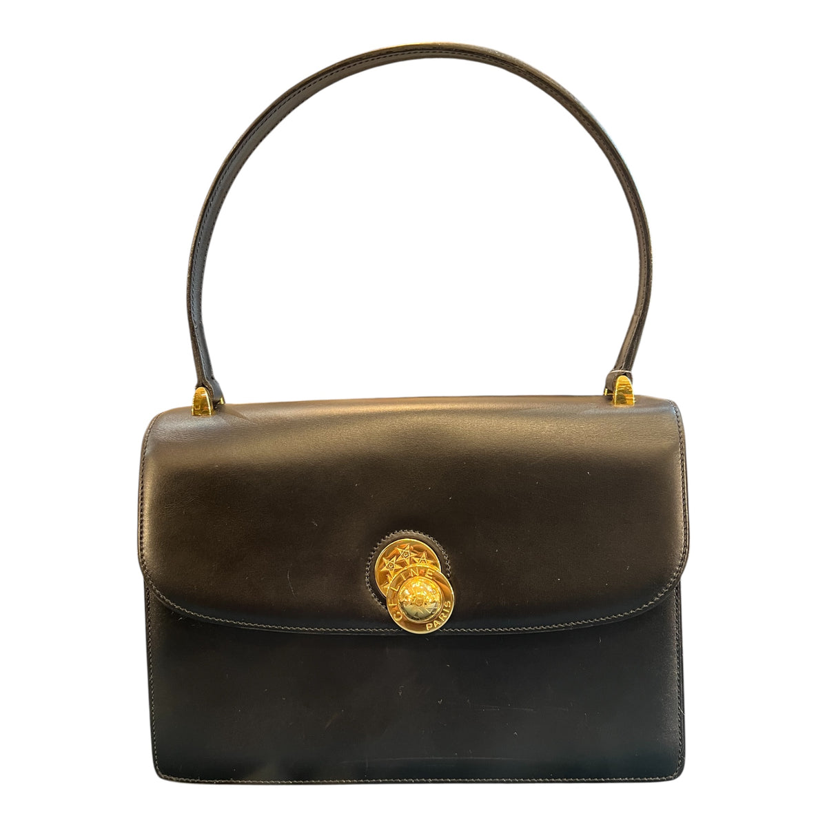 Céline Leather Rotating Planet Top Handle Bag