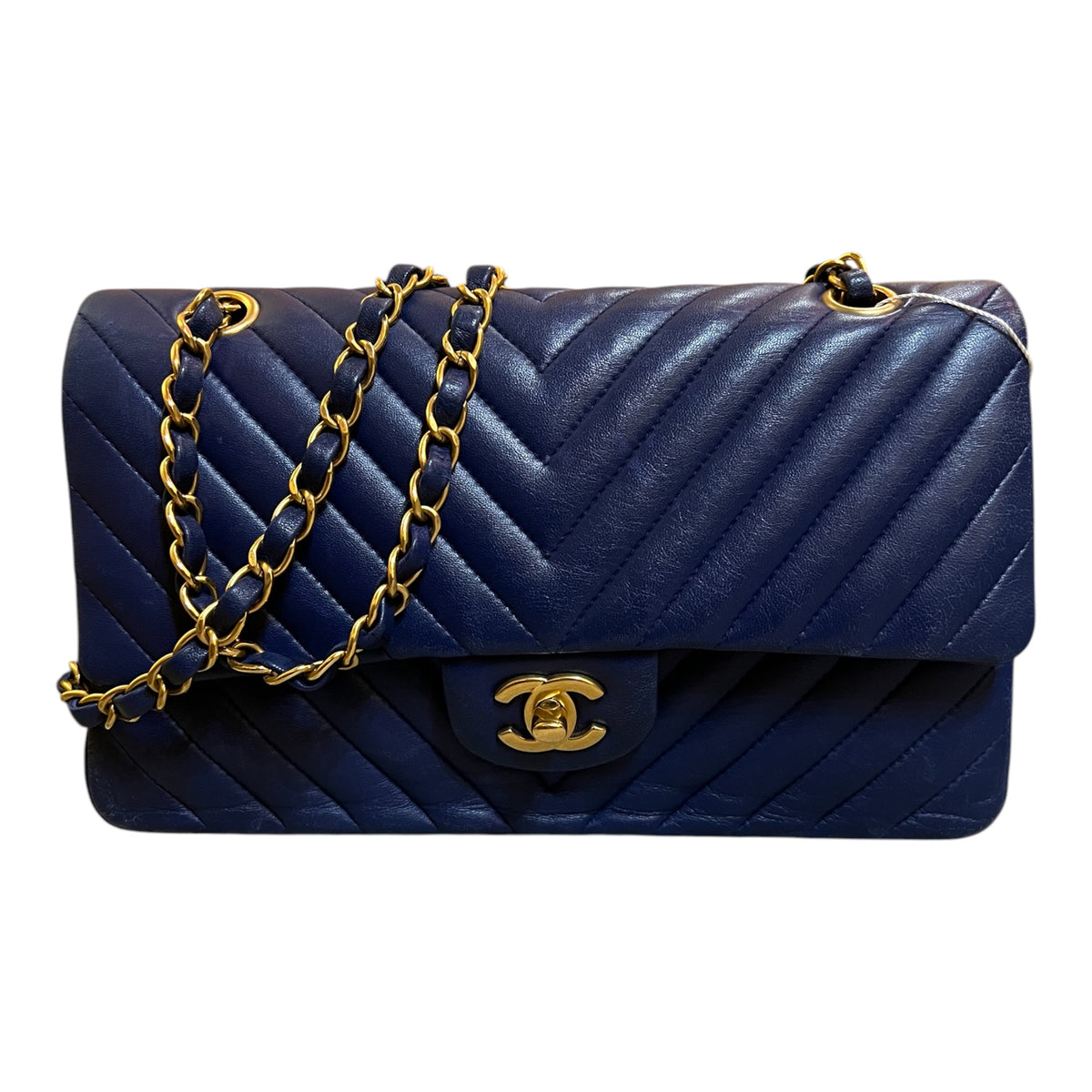 2015 Chanel Medium Classic Chevron Lambskin Double Flap Handbag