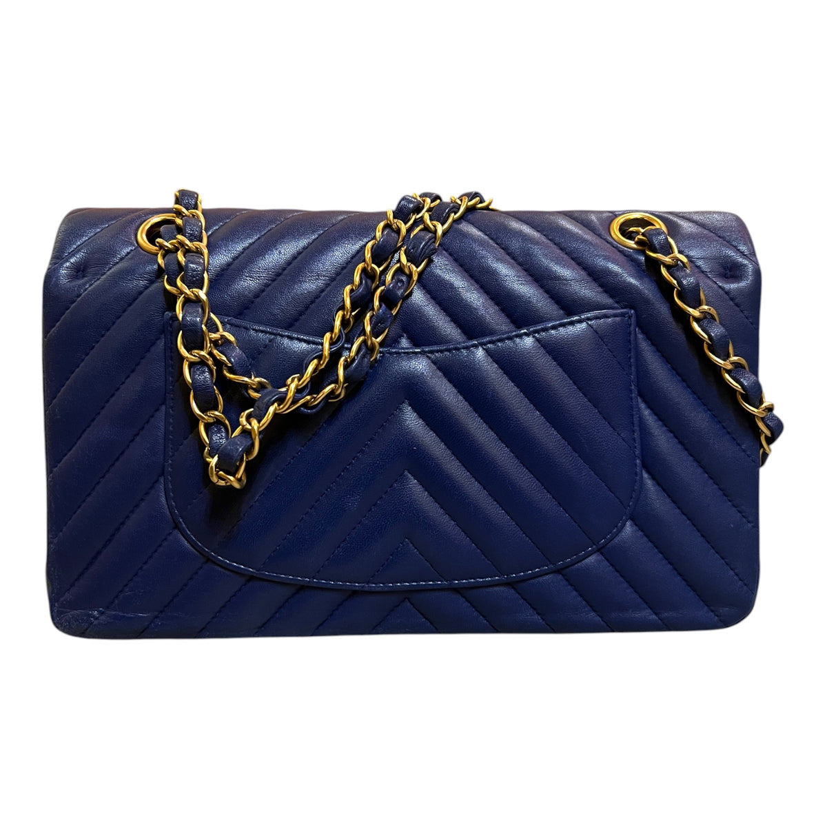 2015 Chanel Medium Classic Chevron Lambskin Double Flap Handbag
