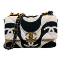 2022 Chanel Medium Printed Silk 19 Flap Bag