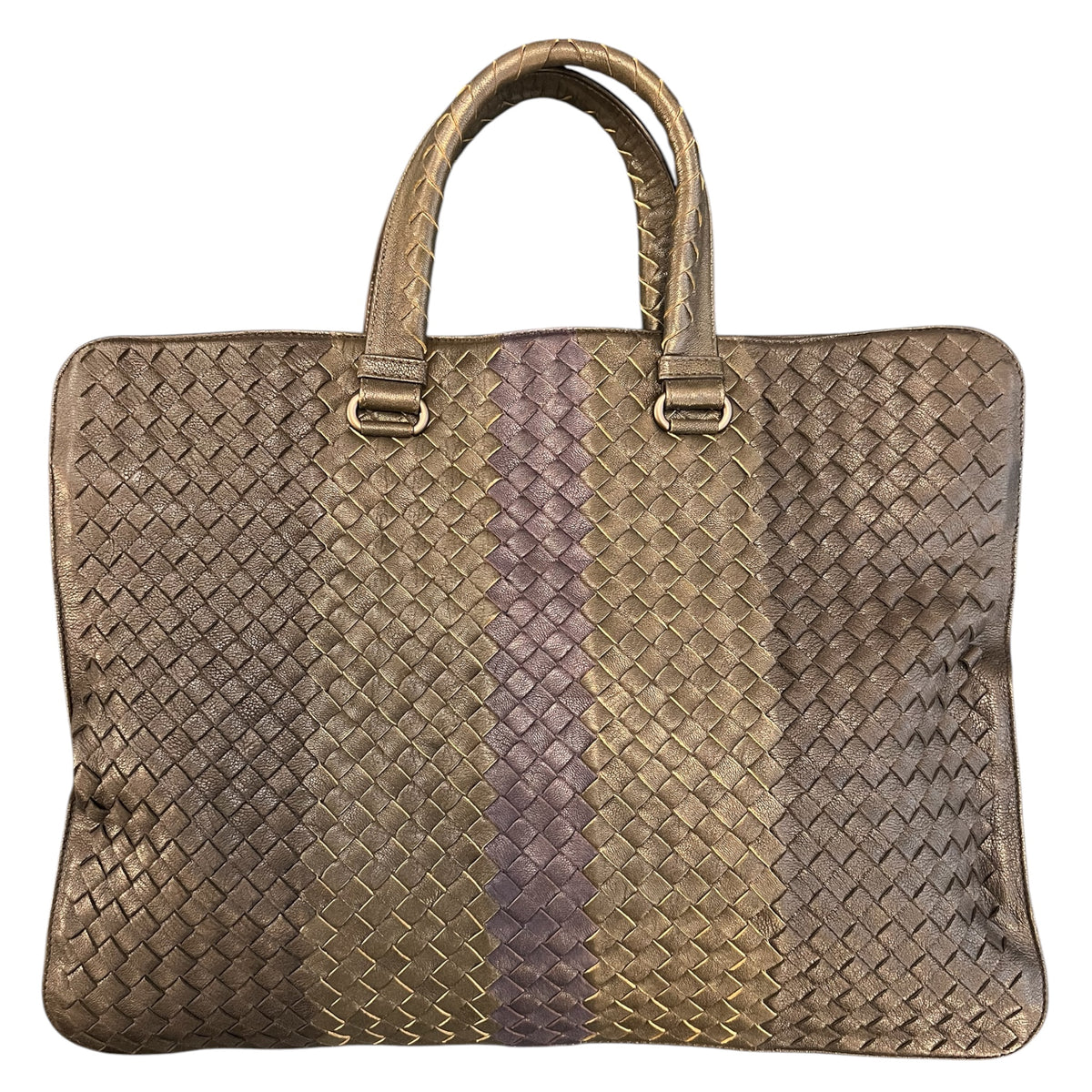 Bottega Veneta Nappa Intrecciato Club Fume Briefcase