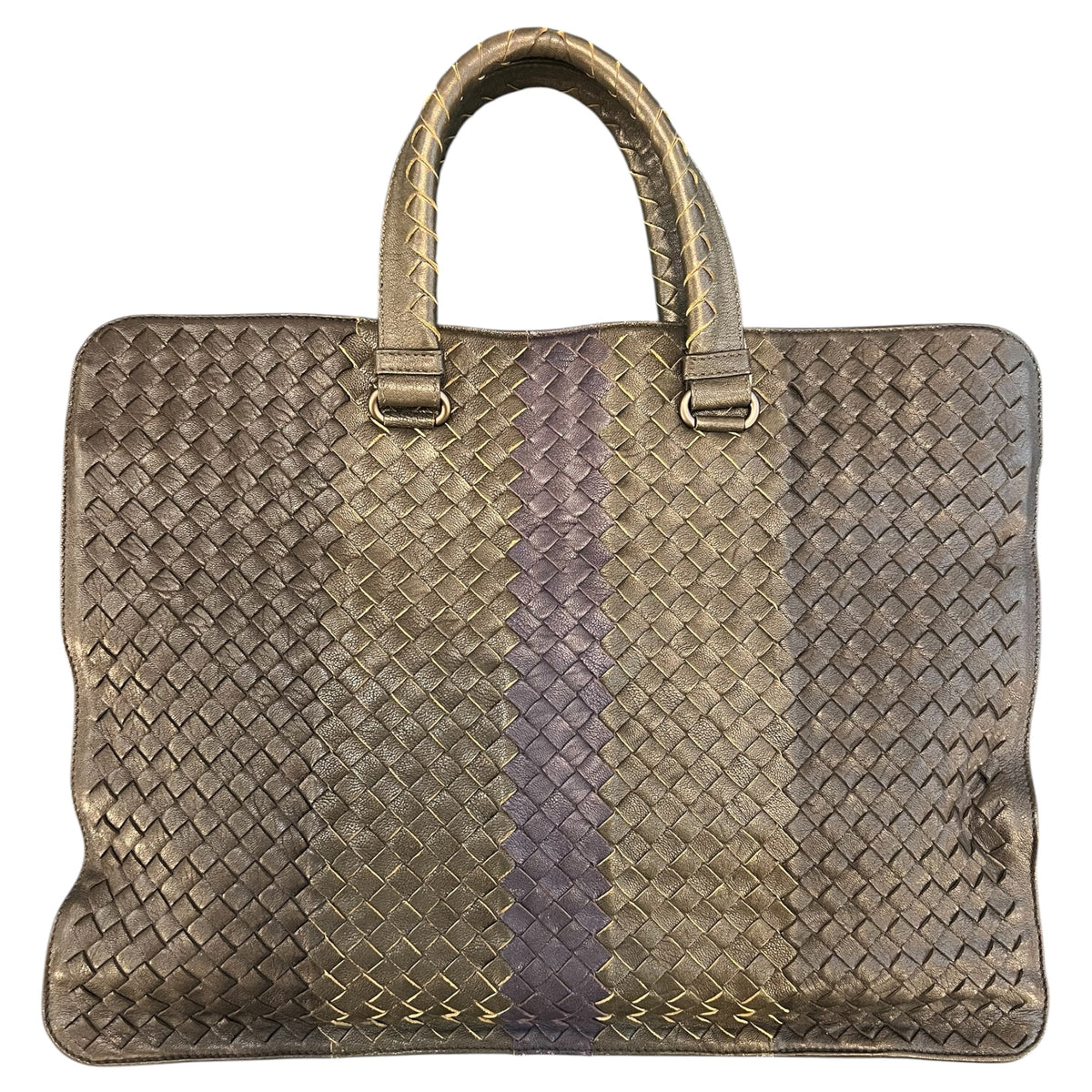 Bottega Veneta Nappa Intrecciato Club Fume Briefcase