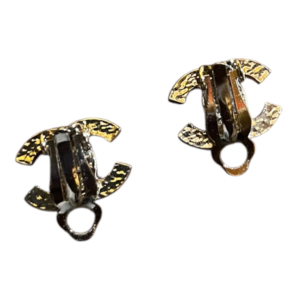 Chanel CC Gold-Plated Faux Pearl Clip-On Earrings