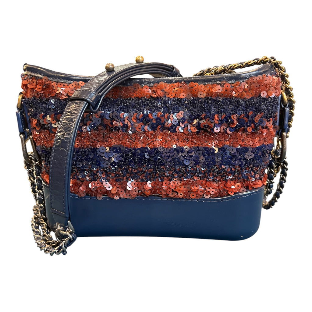 2018 Chanel Small Sequin Gabrielle Crossbody Handbag