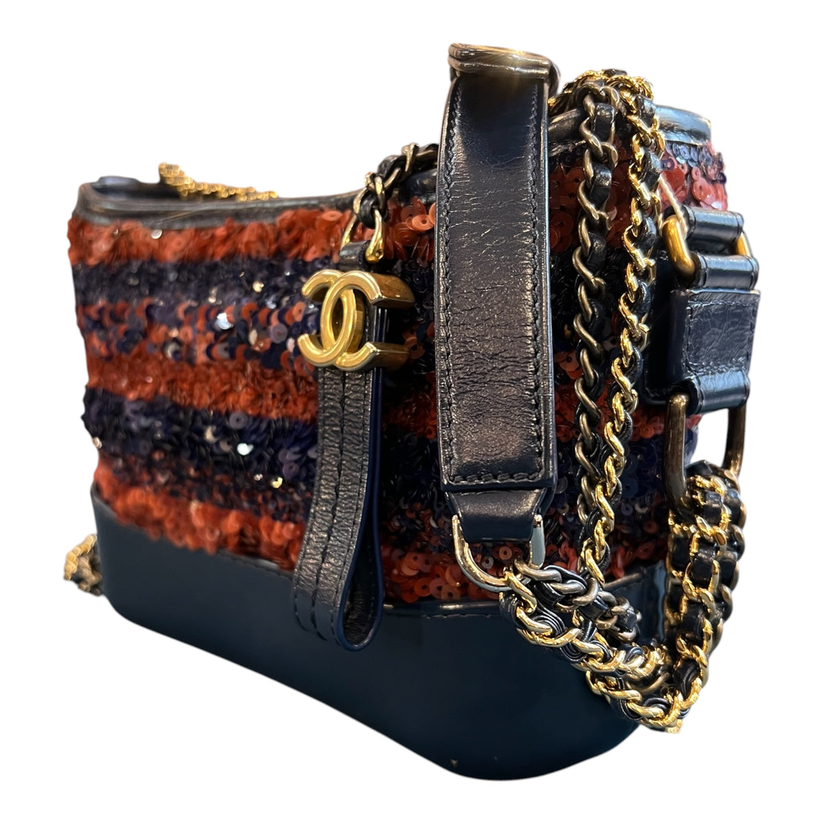 2018 Chanel Small Sequin Gabrielle Crossbody Handbag