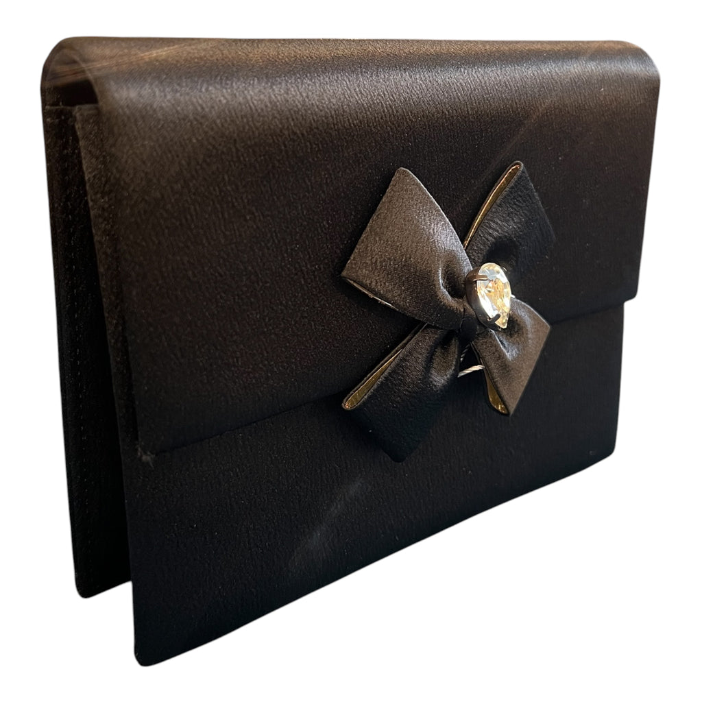 Saint Laurent Satin Bow Clutch