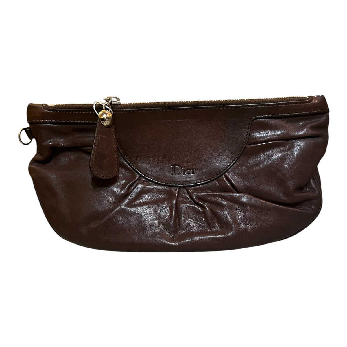 Dior Leather Babe Clutch Brown