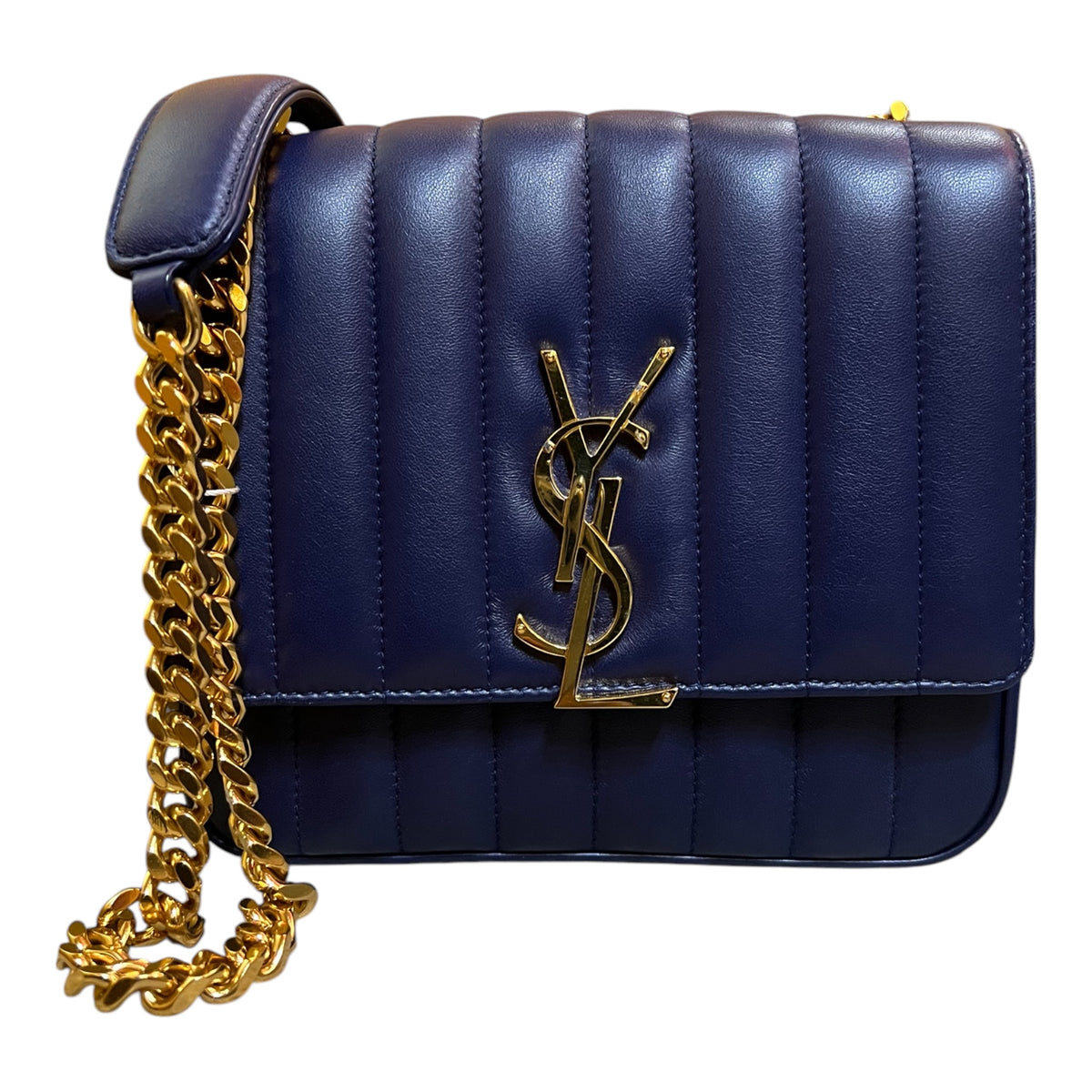 Yves Saint Laurent Medium Lambskin Monogram Vicky Chain Bag