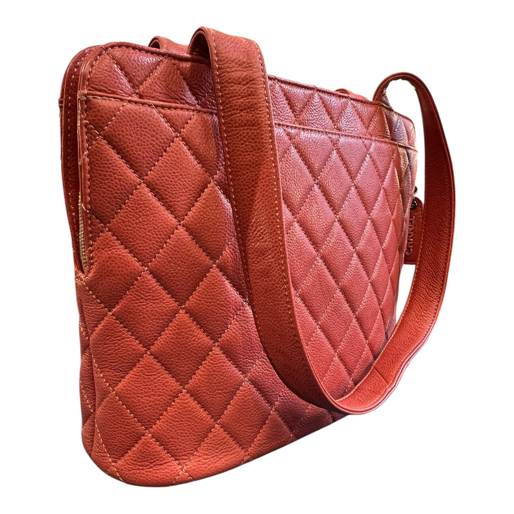 1994 Chanel CC Quilted Caviar Tote