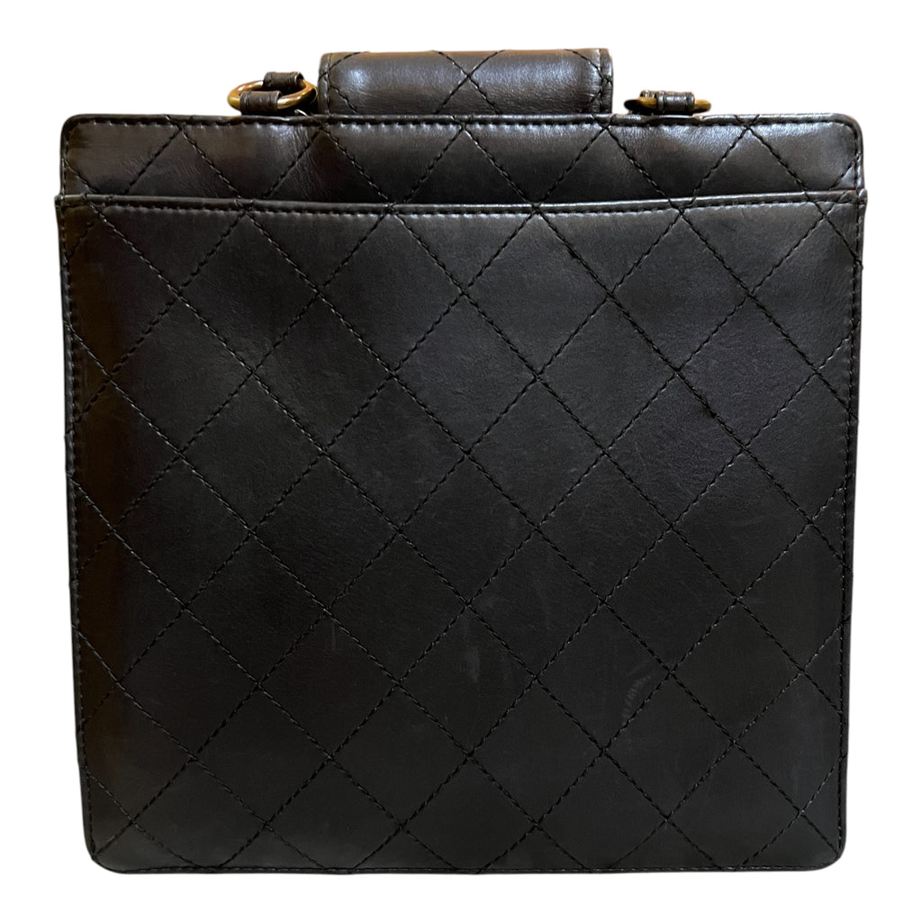 1996 Chanel CC Quilted Lambskin Turnlock Handbag