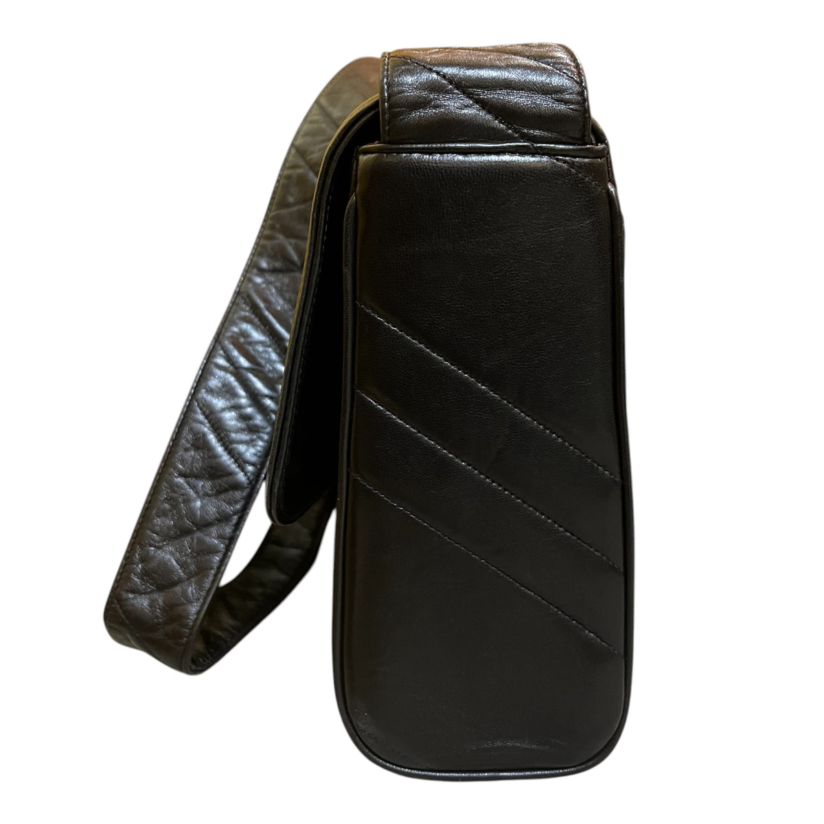 1991 Chanel Vertical Quilt Lambskin Flap Handbag
