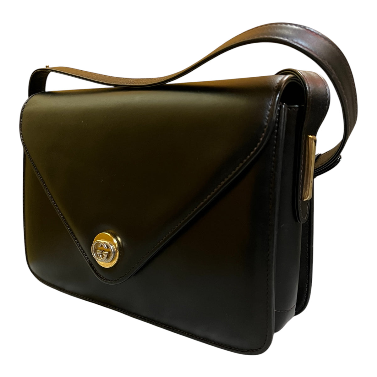 Gucci Calfskin Interlocking G Envelope Shoulder Bag