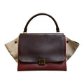 Céline Medium Tricolor Leather Trapeze Satchel