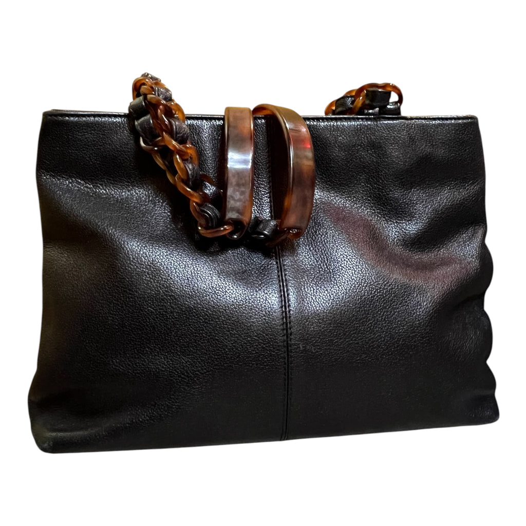1997 Chanel CC Calfskin Tortoiseshell Chain Tote
