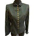 Nina Ricci tailored jacket in black with green stripes