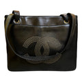 1991 Chanel Lambskin CC Studded Logo Tote