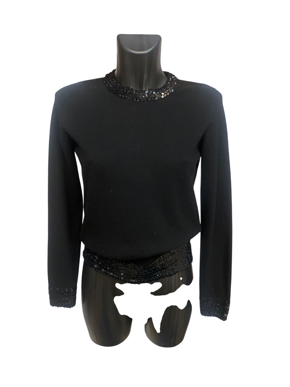 Chanel Black Sequins Pull