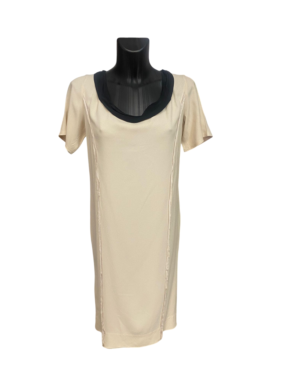 Prada Ecru Dress with Black Silk Bow