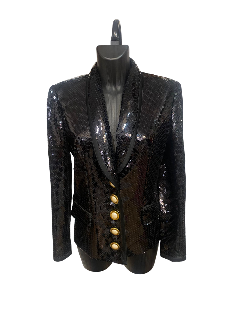 Louis Féraud Black Sequins Blazer