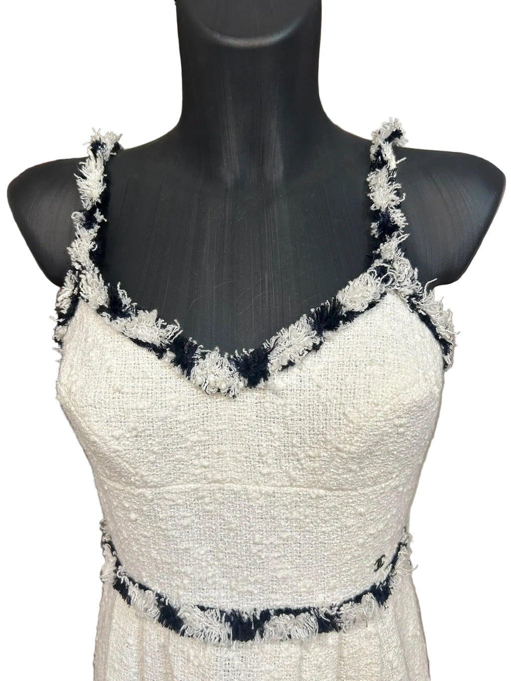 SS07 Chanel Black and White Tweed Dress