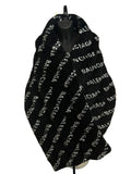 Balenciaga XXL Logo Scarf in Faux Fur