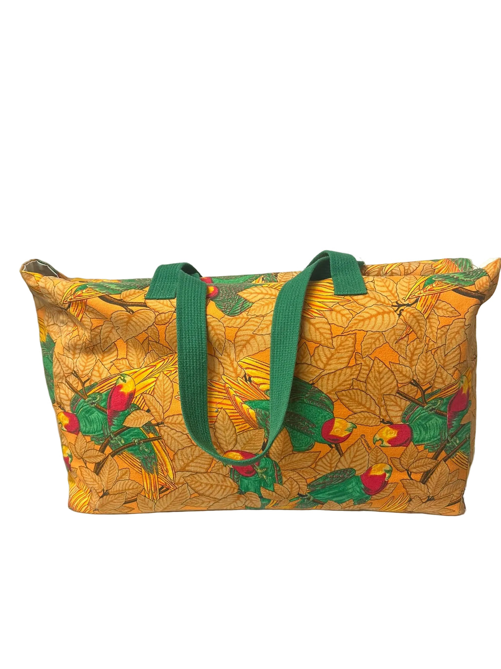 90s Hermès Beach Bag "the Parrots"