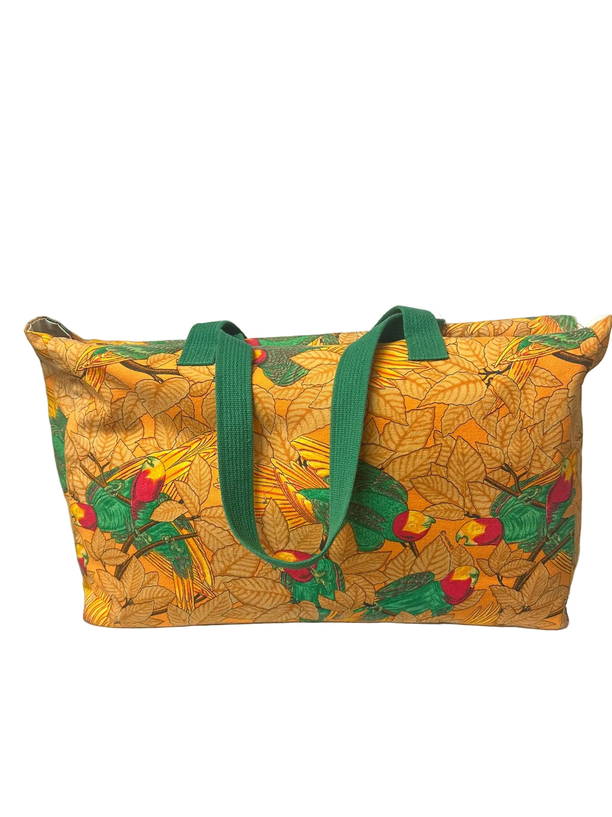 90s Hermès Beach Bag "the Parrots"