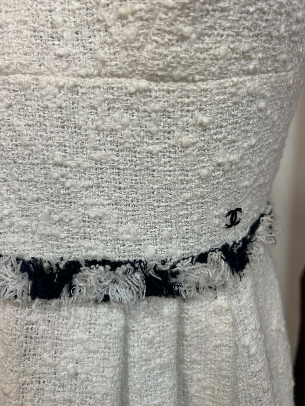 SS07 Chanel Black and White Tweed Dress