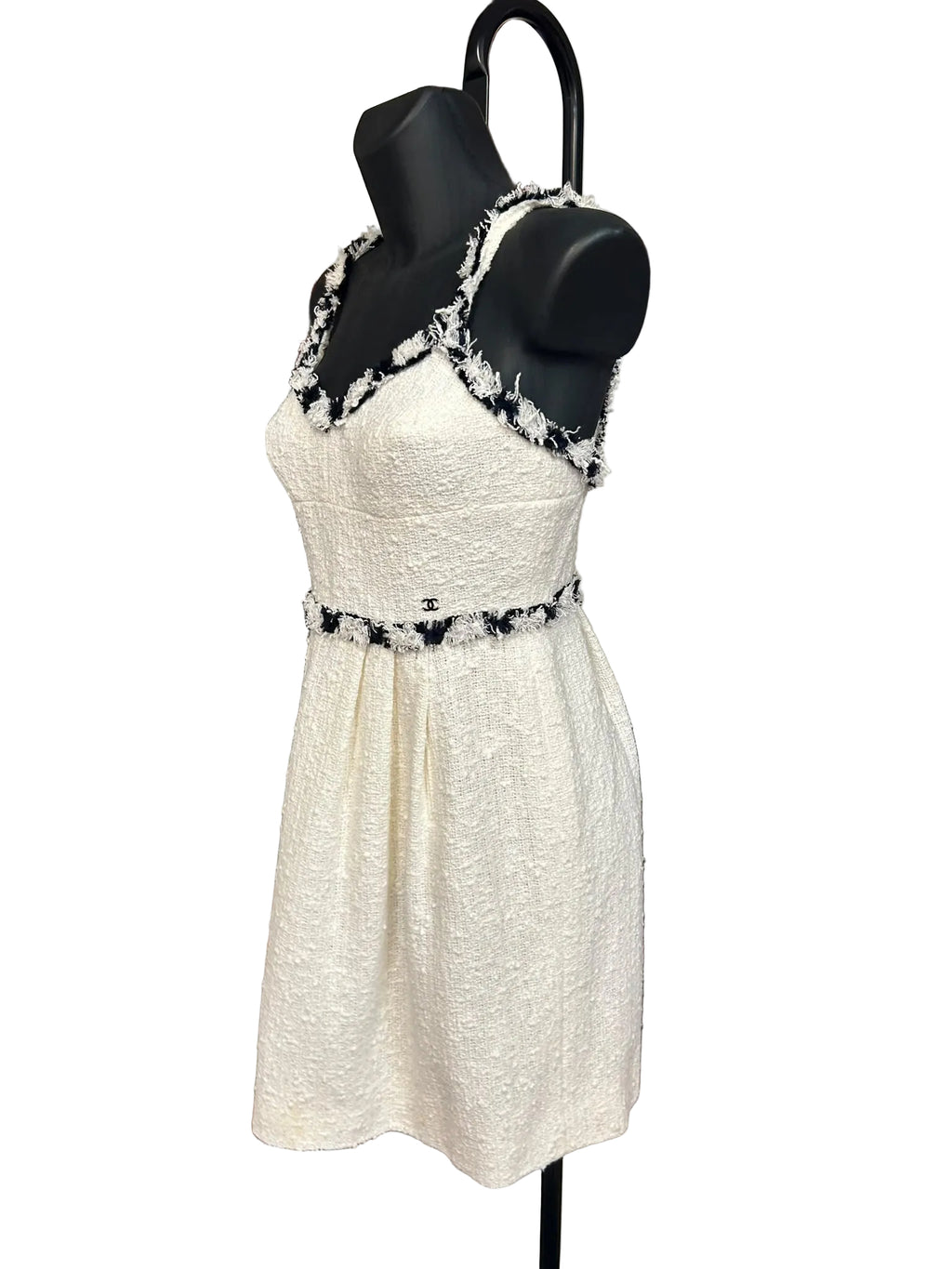 SS07 Chanel Black and White Tweed Dress