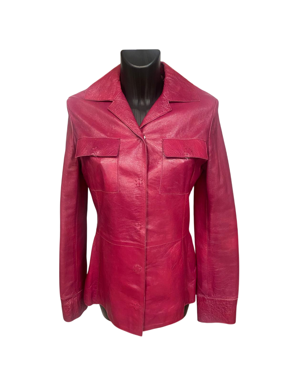 Dolce&Gabbana Cherry Pink Leather Jacket