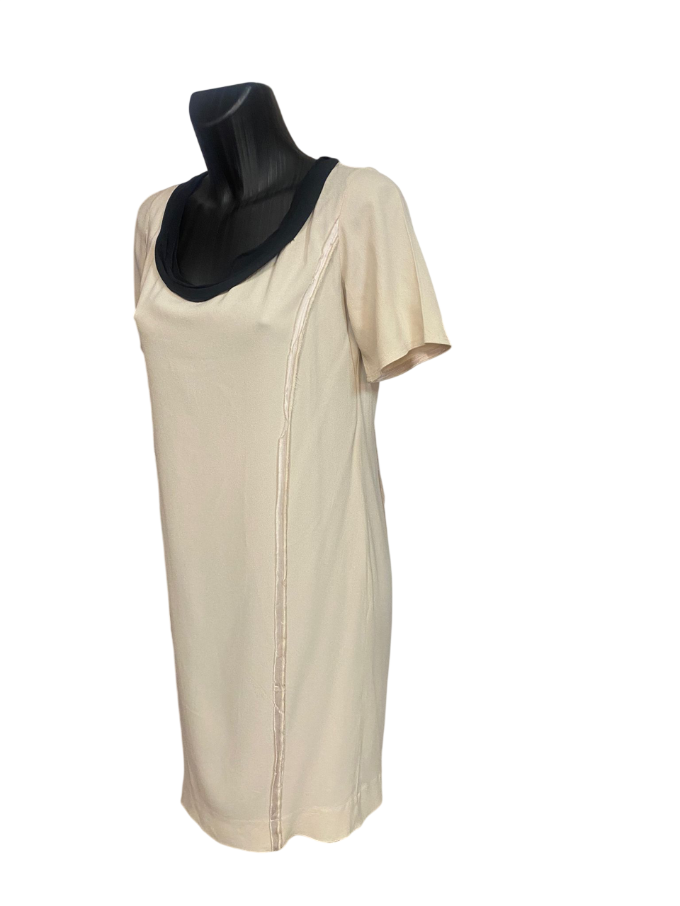 Prada Ecru Dress with Black Silk Bow