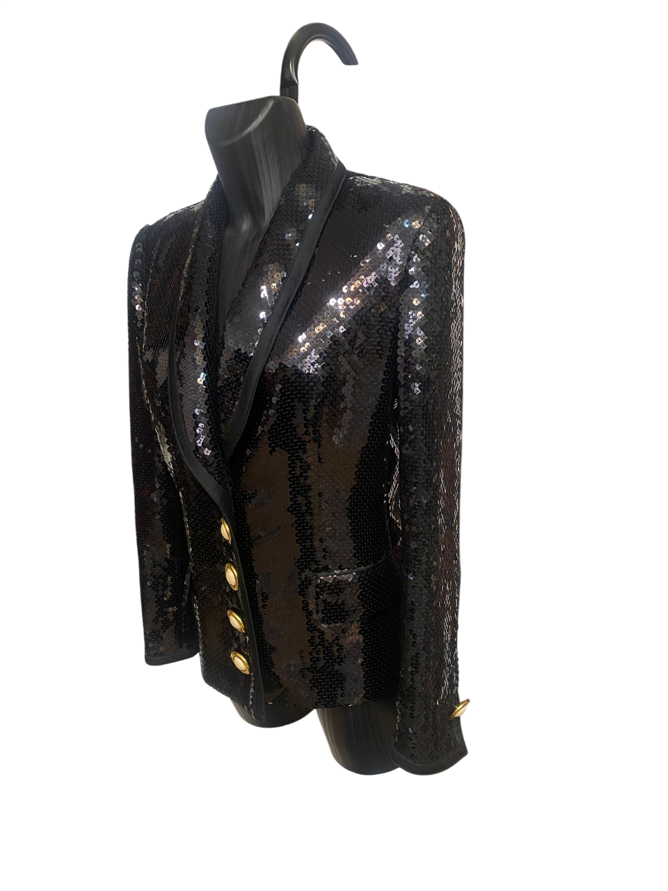 Louis Féraud Black Sequins Blazer