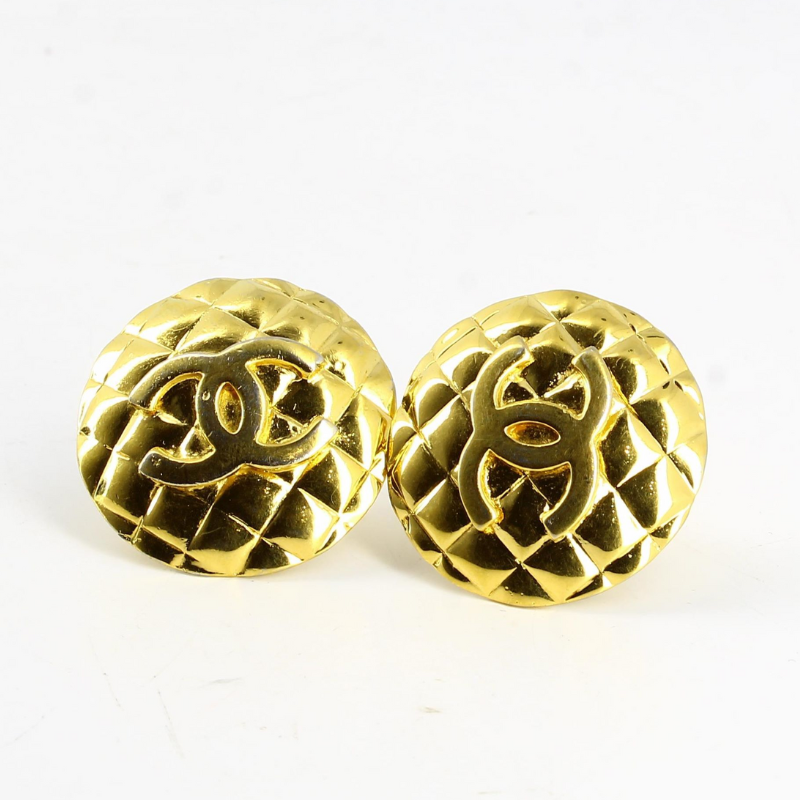 Chanel Matelassé Golden Double C Earrings