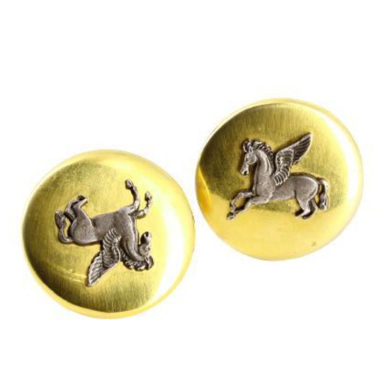 Hermes Golden Clip Earrings