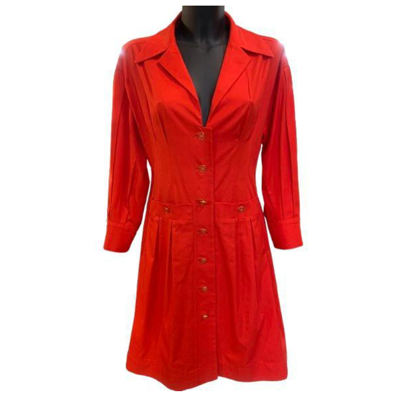 Chanel 90's Red Cotton Dress