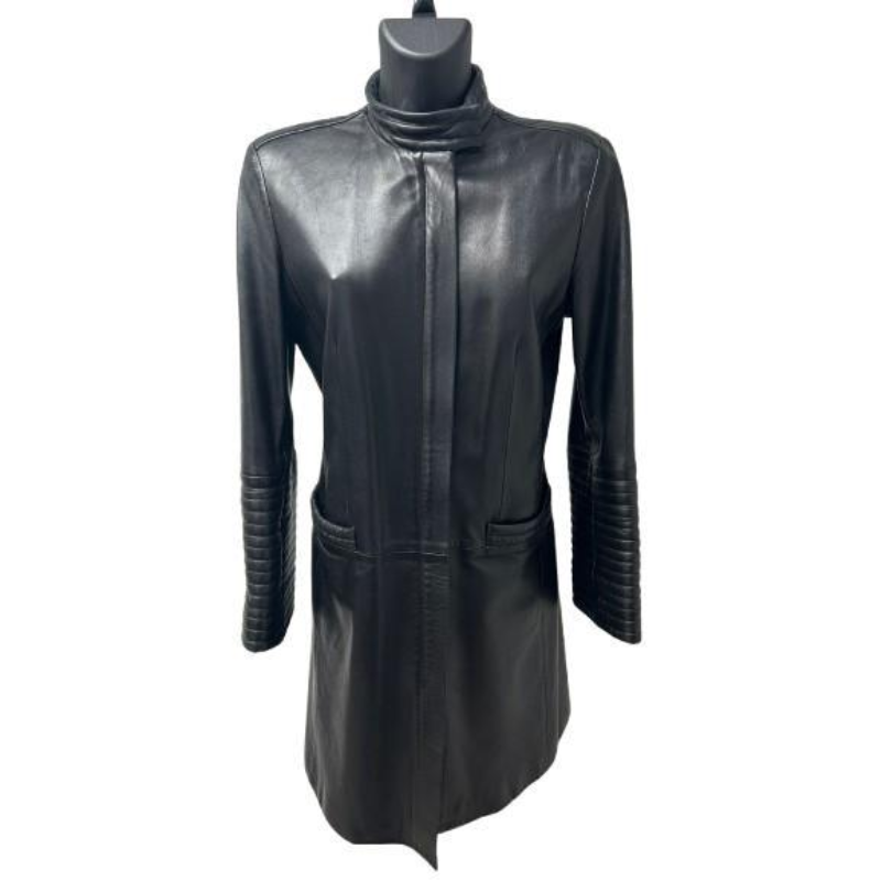 Kenzo Black Leather Coat