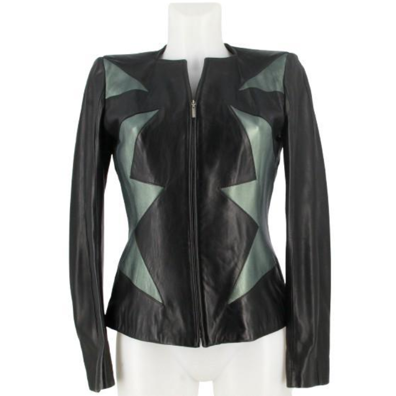 Mugler Leather Strass Jacket